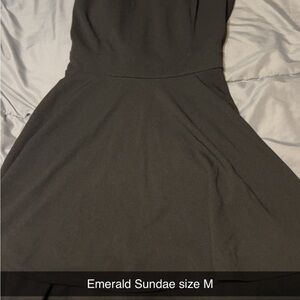 Emerald Sundae Strapless Black Dress